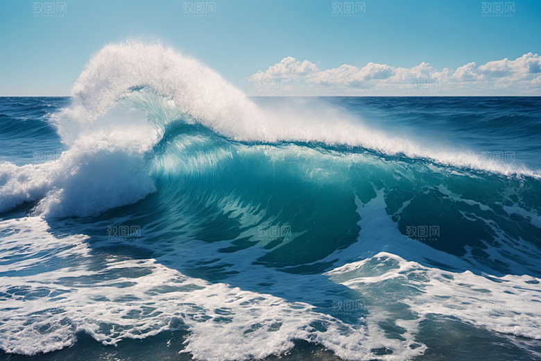 海浪大海波浪摄影图