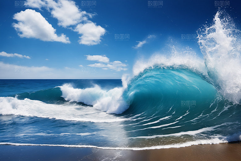 海浪高清浪花摄影图