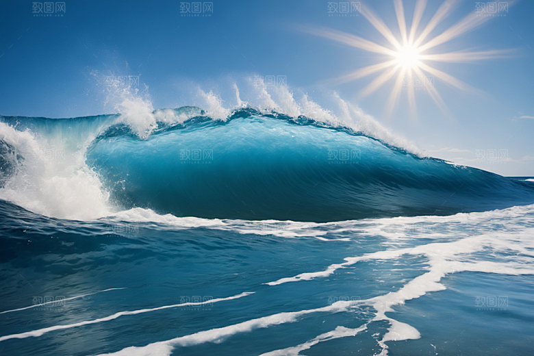 海浪大海波浪摄影图