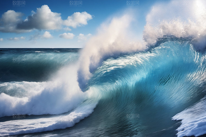 海浪大海波浪摄影图