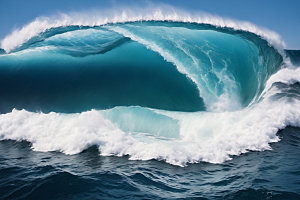海浪自然波浪摄影图
