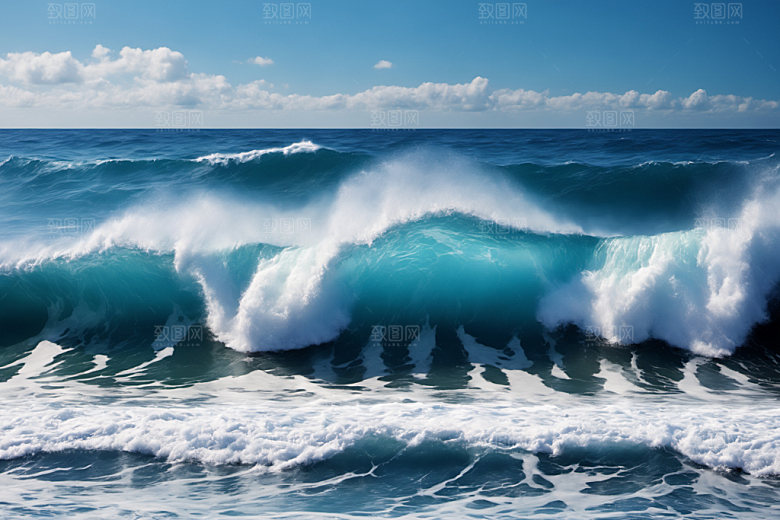 海浪浪花海水摄影图