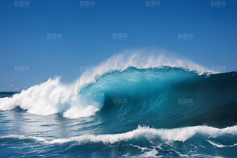 海浪清透海水摄影图