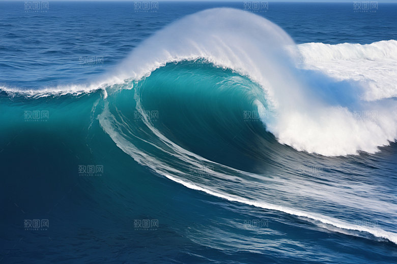 海浪海水蓝色摄影图