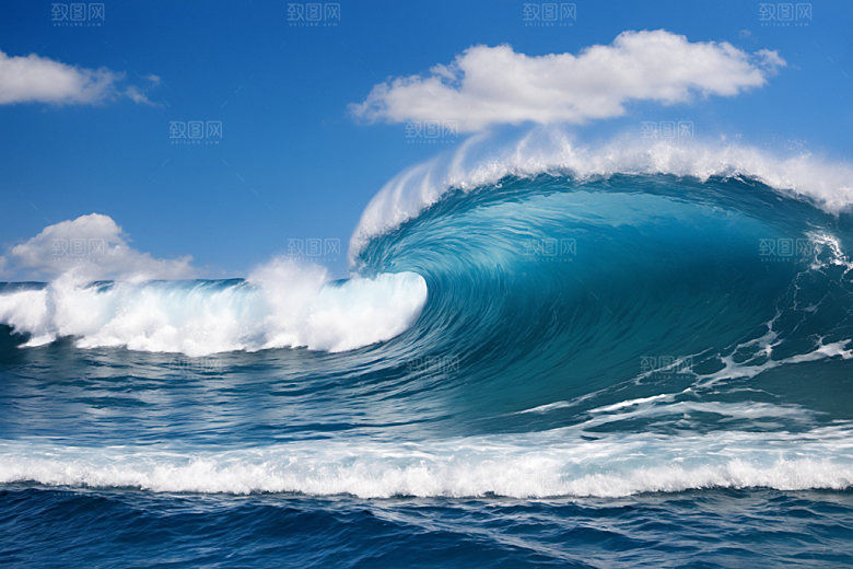 海浪高清波浪摄影图