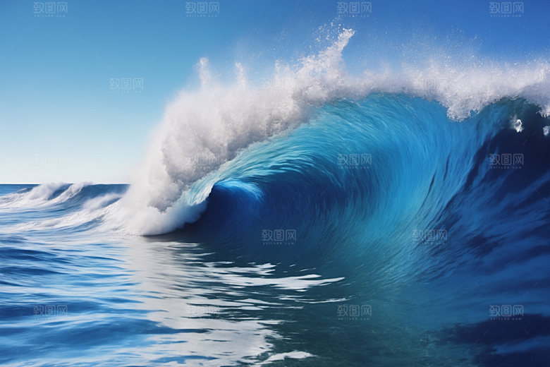 海浪大海海水摄影图