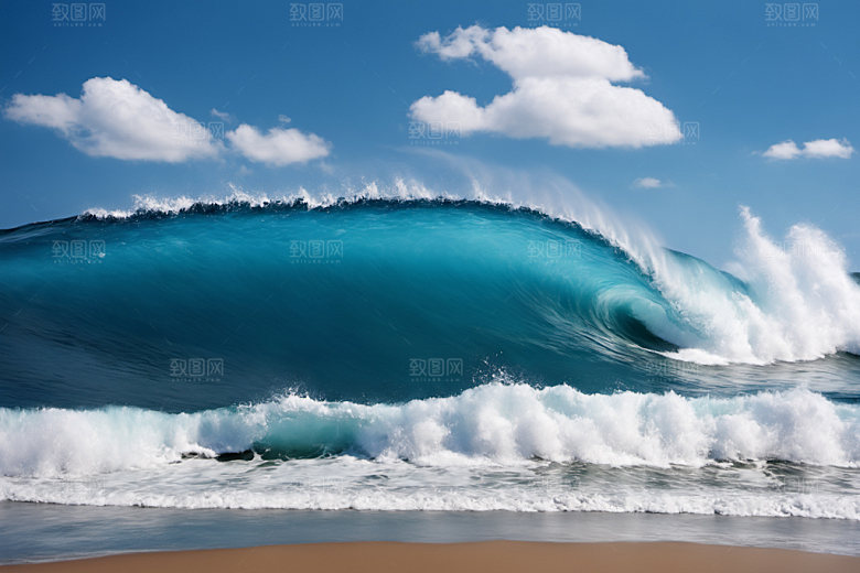 海浪大海海水摄影图