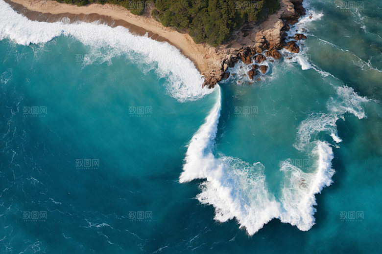 海浪海水大海摄影图