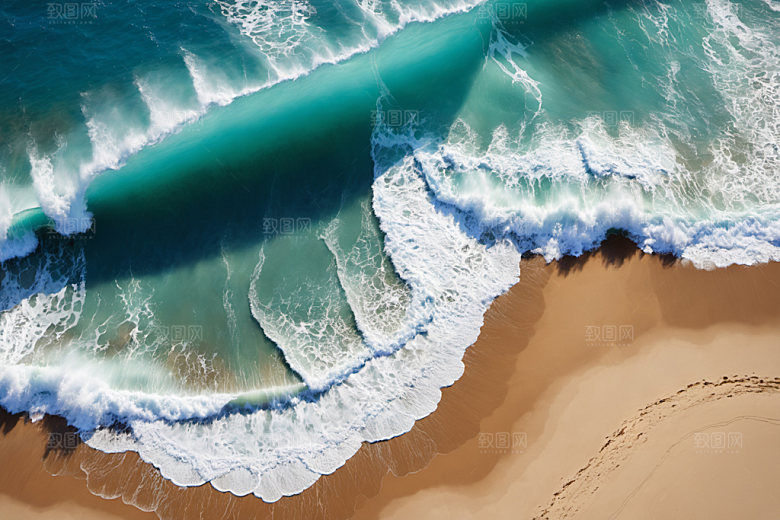 海浪高清蓝色摄影图
