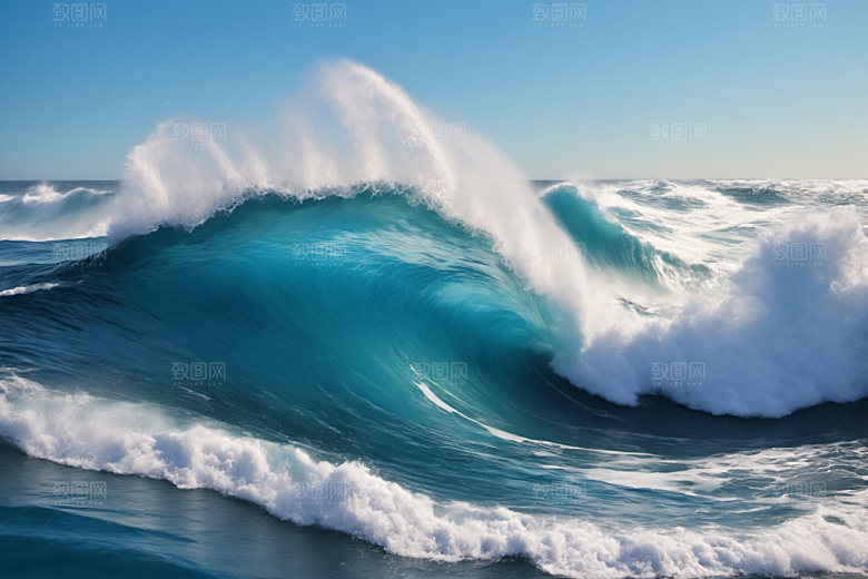 海浪大海波浪摄影图