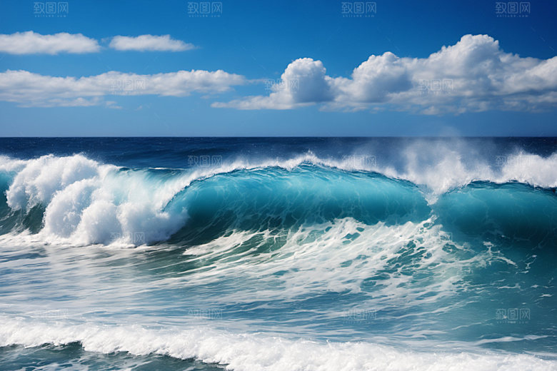 海浪海水大海摄影图