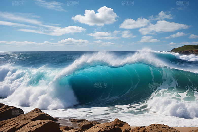 海浪高清海水摄影图