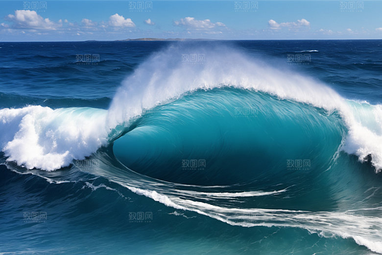 海浪大海海水摄影图