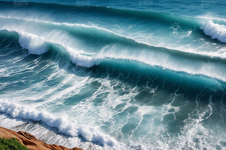 海浪高清波浪摄影图