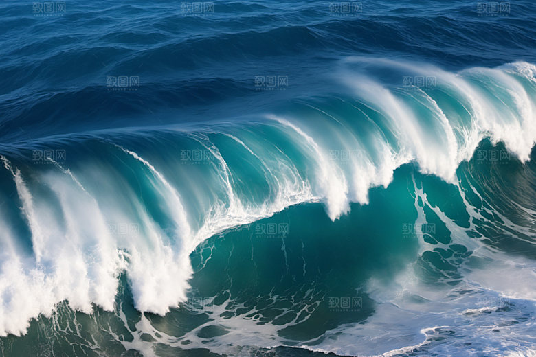 海浪自然浪花摄影图