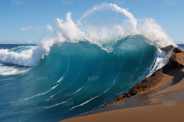 海浪高清海水摄影图