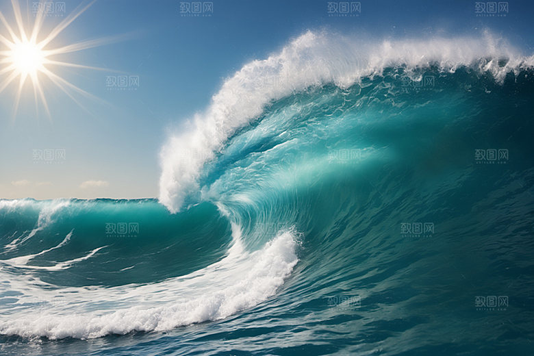 海浪浪花海水摄影图