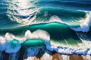 海浪海水蓝色摄影图