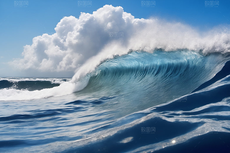 海浪浪花波浪摄影图