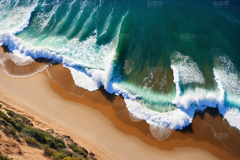 海浪蓝色高清摄影图