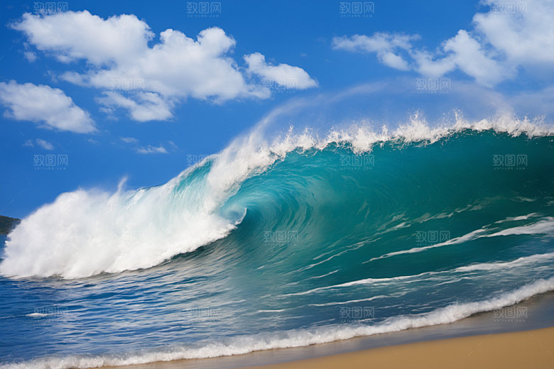 海浪海水浪花摄影图