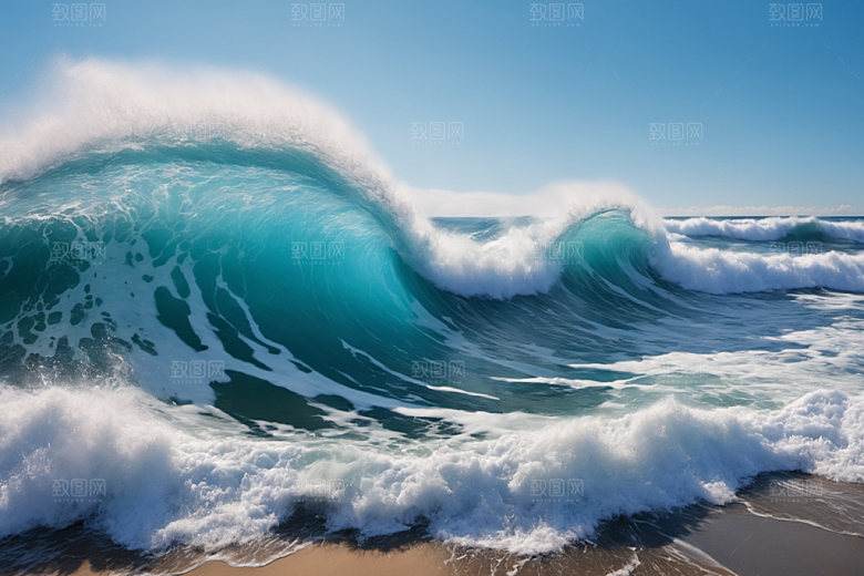 海浪波浪高清摄影图