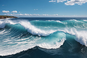 海浪浪花海水摄影图