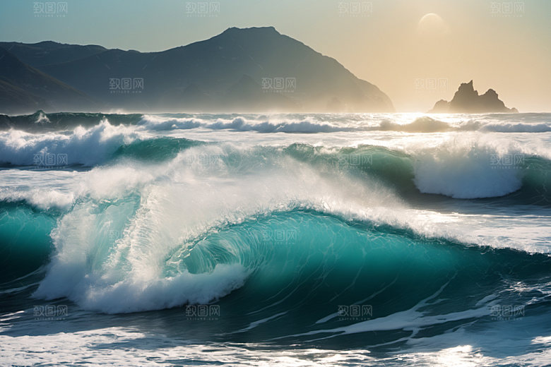 海浪高清大海摄影图