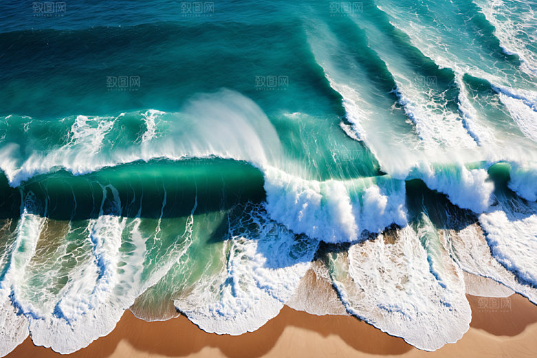 海浪蓝色高清摄影图