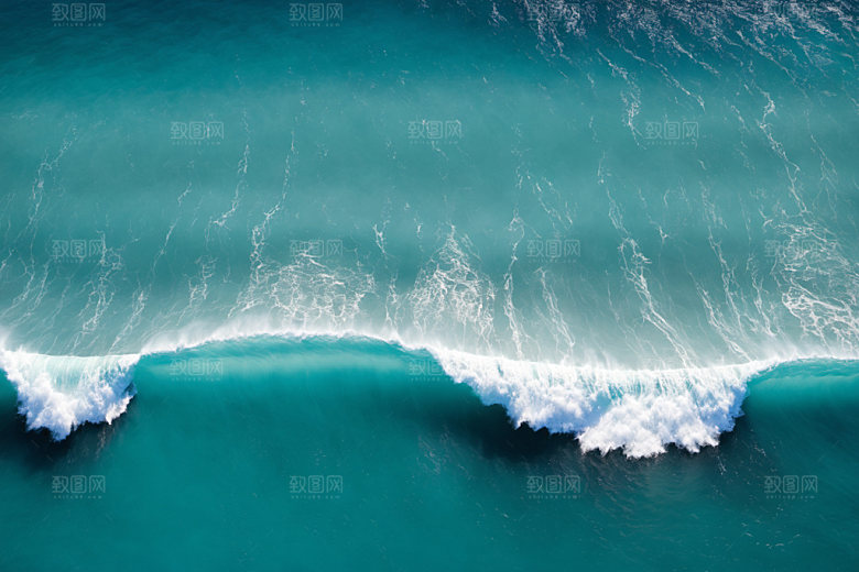 海浪波浪自然摄影图