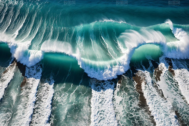 海浪高清清透摄影图