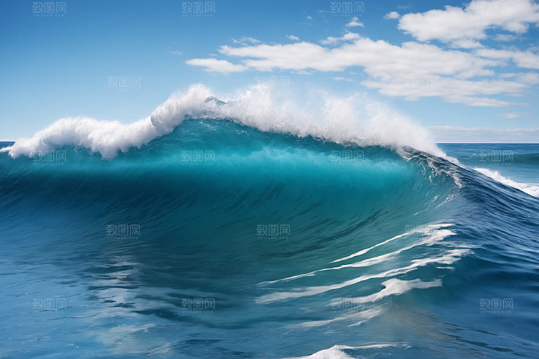 海浪高清蓝色摄影图