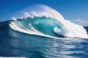 海浪波浪海水摄影图