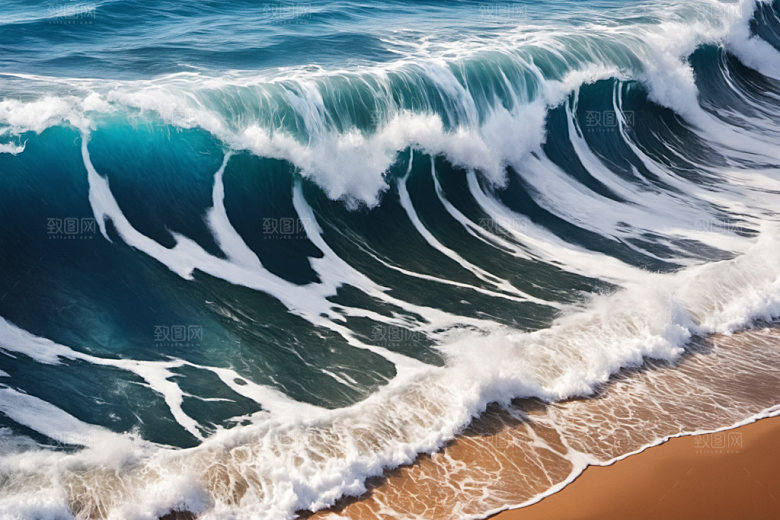 海浪大海海水摄影图