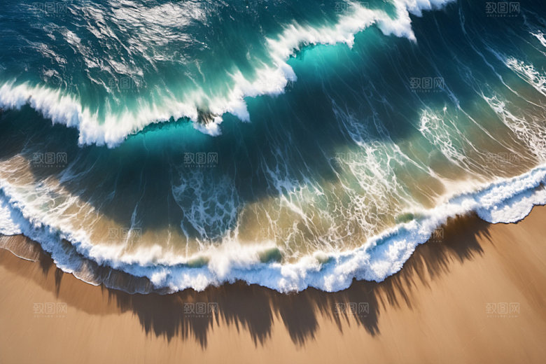 海浪蓝色高清摄影图