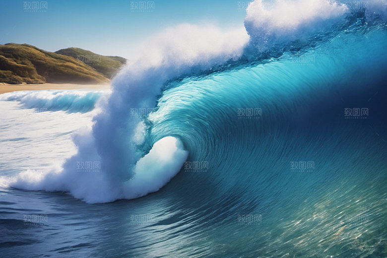 海浪海水大海摄影图