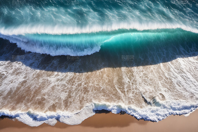 海浪浪花大海摄影图