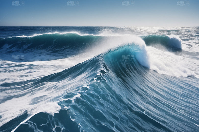 海浪清透海水摄影图