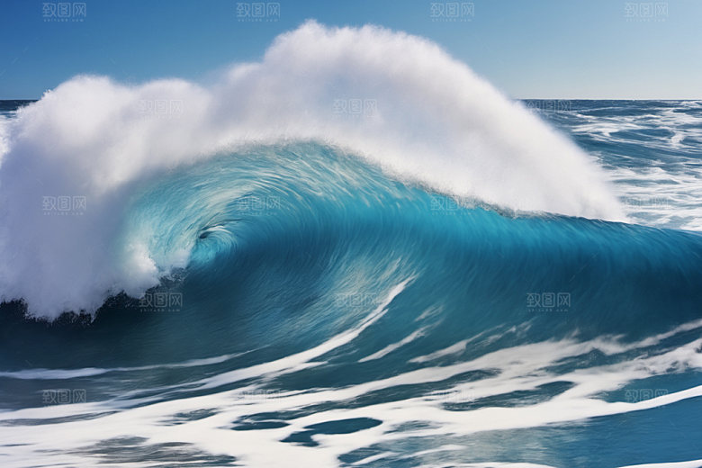 海浪波浪海水摄影图