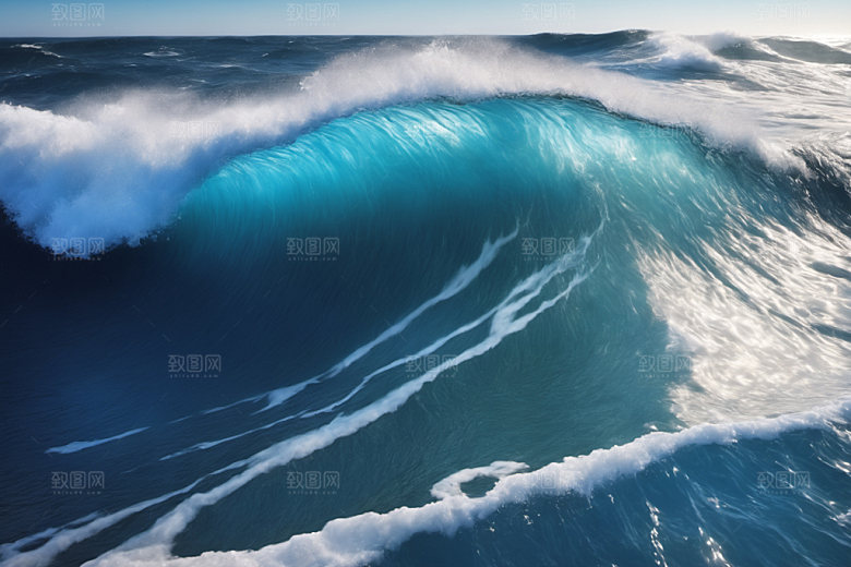 海浪大海浪花摄影图
