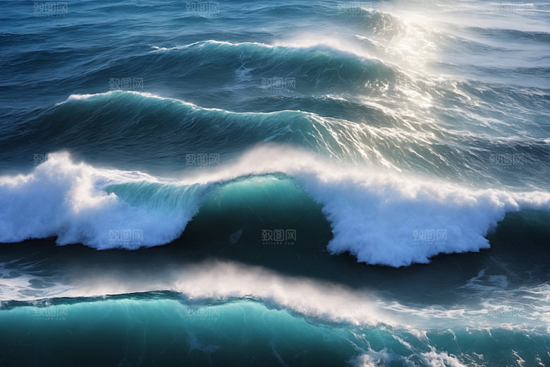 海浪大海自然摄影图