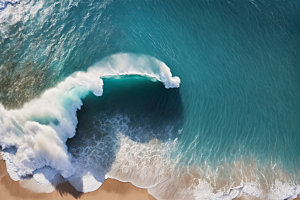 海浪清透大海摄影图