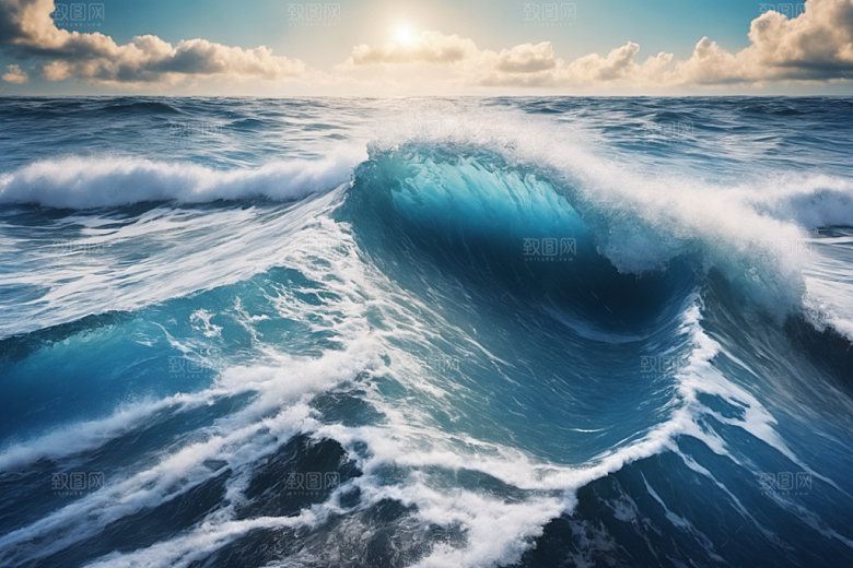 海浪浪花海水摄影图