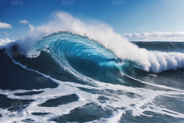 海浪自然大海摄影图