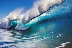海浪高清蓝色摄影图