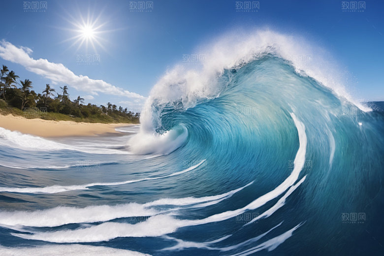海浪高清自然摄影图