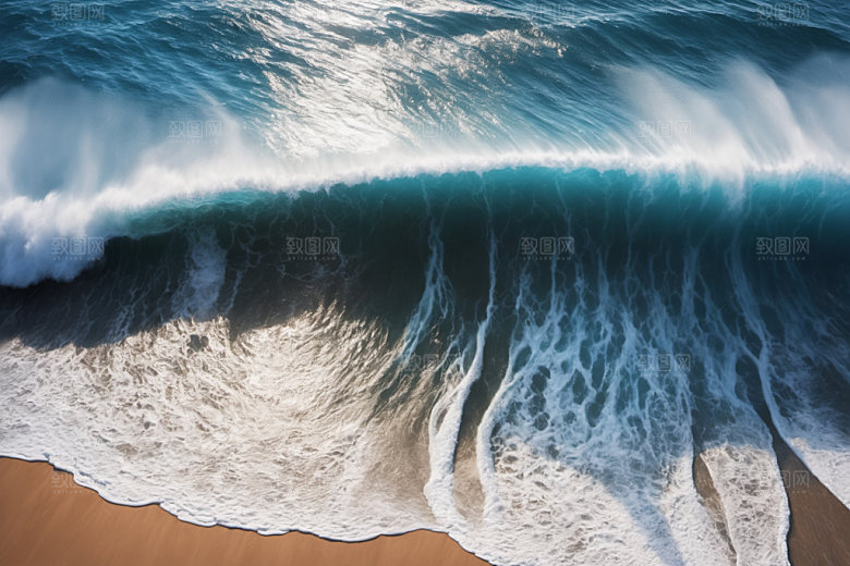 海浪大海浪花摄影图