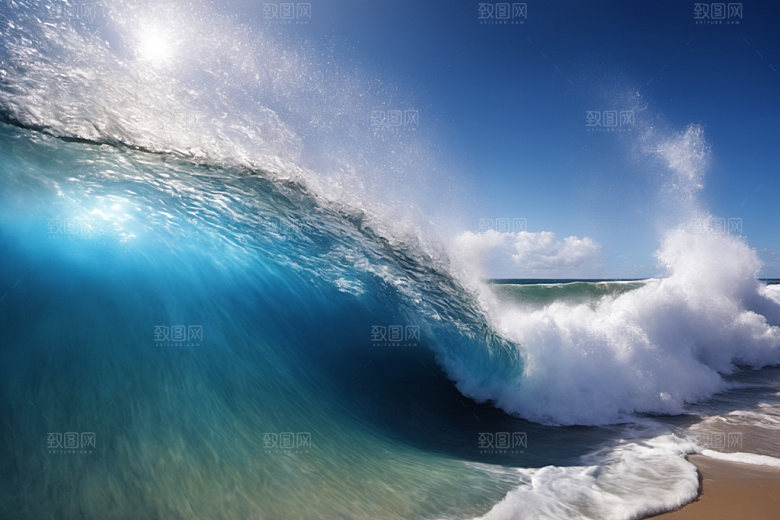 海浪高清海水摄影图