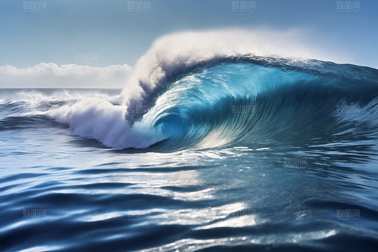 海浪海水浪花摄影图