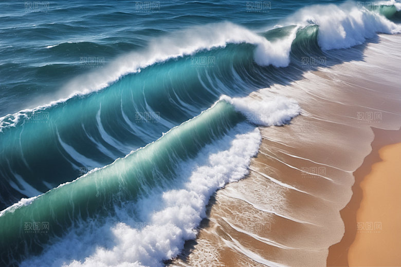 海浪高清海水摄影图